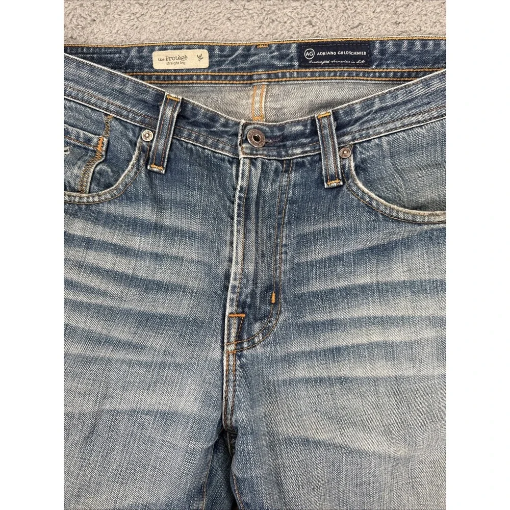 AG ADRIANO‎ GOLDSCHMIED Jeans Mens 34 (fit 36x34) Protege Distress Whiskers USA